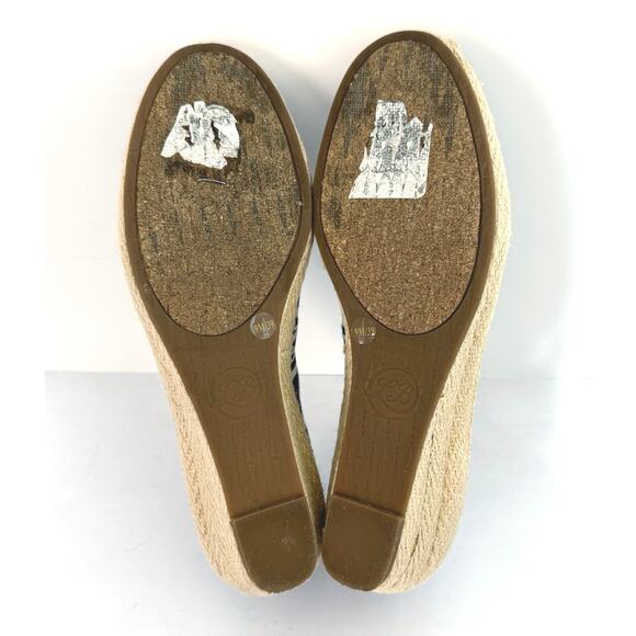 Lucky Brand Women’s Size 9 Tilly Indigo Stripe Espadrille Wedge Shoes - Picture 11 of 12